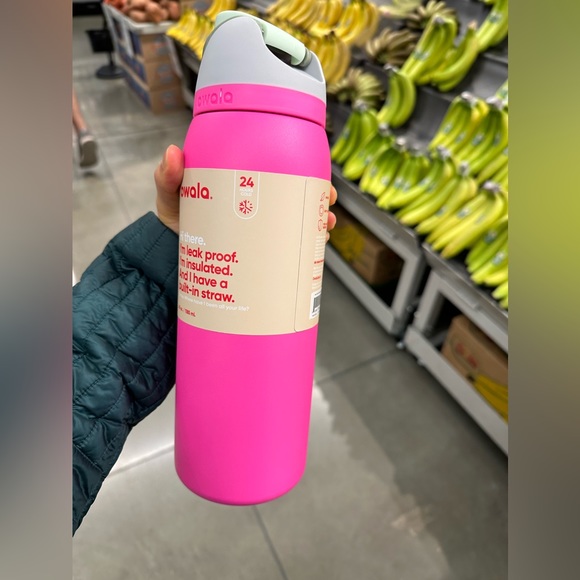 Owala 42 oz Color Drop Freesip Stainless Steel Water Bottle Serene Hot Pink - Picture 3 of 4